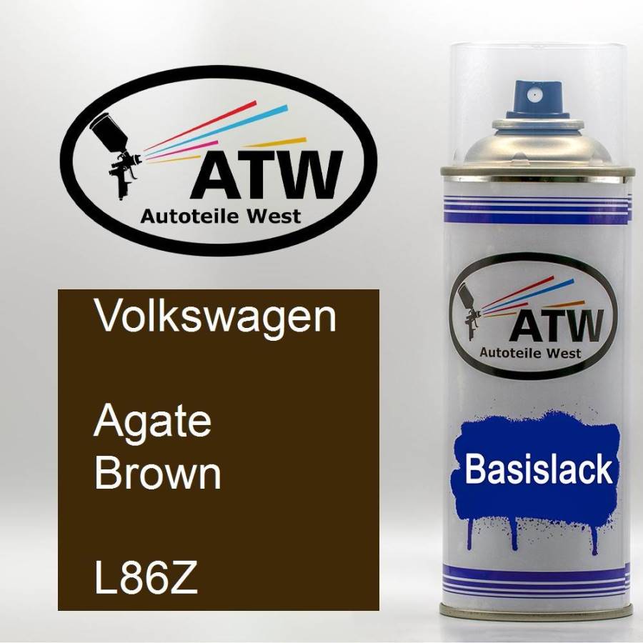 Volkswagen, Agate Brown, L86Z: 400ml Sprühdose, von ATW Autoteile West.